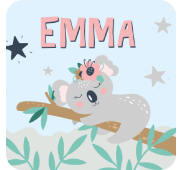 Personalisable coasters with adorable koala design - TenStickers