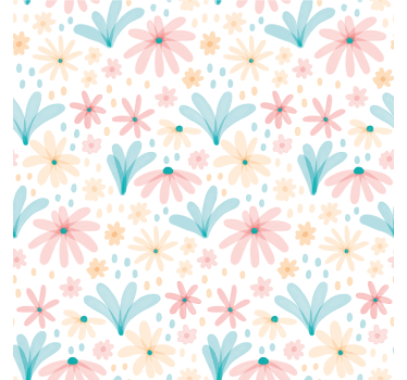 Floral patterned coasters - TenStickers