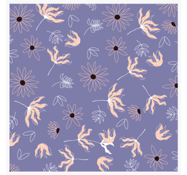 Floral patterns on purple coasters - TenStickers