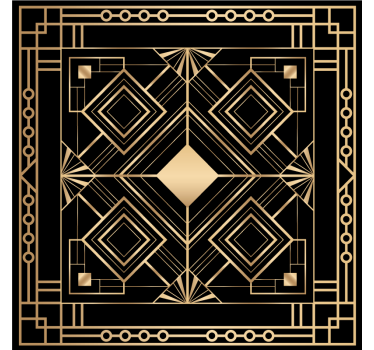 Geometric pattern with gold accents coasters - TenStickers