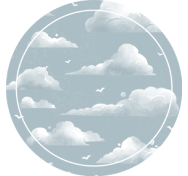 Cloudy sky pattern coasters - TenStickers