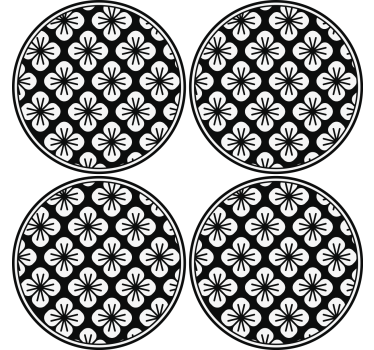 Botanical textured surface coasters - TenStickers