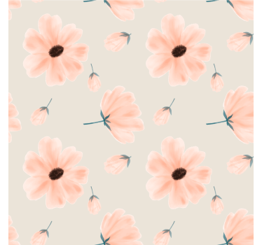 Coasters with floral pattern and soft petals - TenStickers