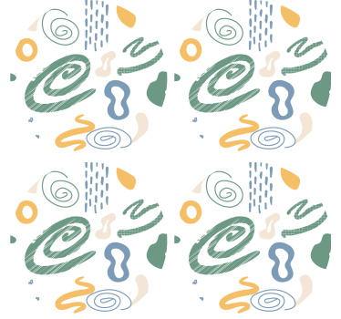Coasters with abstract swirl patterns - TenStickers