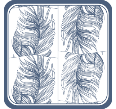 Elegant feather pattern coasters - TenStickers