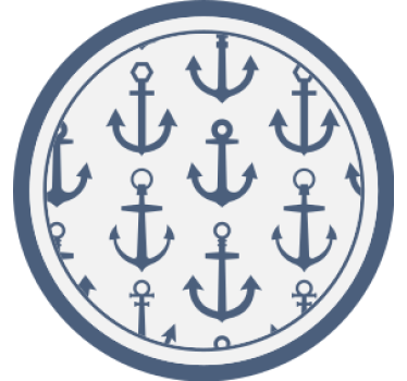 Coasters nautical anchor design - TenStickers