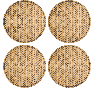Textured circular coasters - TenStickers