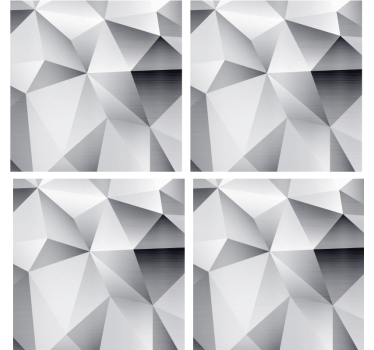 Geometric metallic pattern coasters - TenStickers