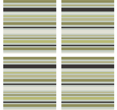 Coasters in green and black striped pattern - TenStickers