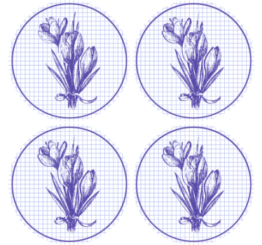 Coasters with elegant botanical illustration - TenStickers