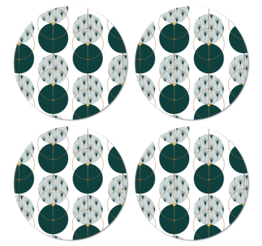 Glamour style geo art modern drink coaster - TenStickers