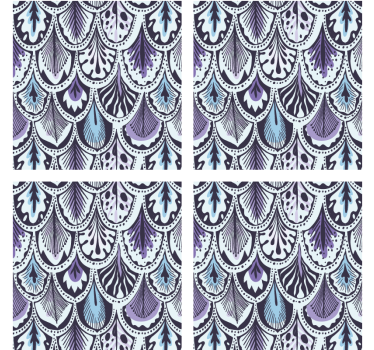 Coasters with elegant leaf motif design - TenStickers
