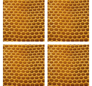 Beer mats honeycomb pattern - TenStickers