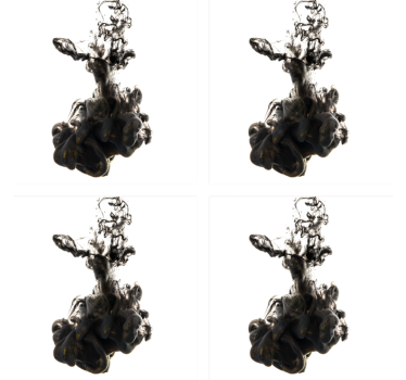 Fluid black ink swirl coasters - TenStickers