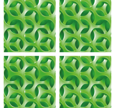 Green abstract  texture effect coaster - TenStickers