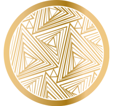 Coasters with geometric triangle pattern - TenStickers