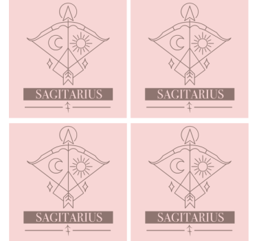 Beer mats sagittarius zodiac symbol - TenStickers