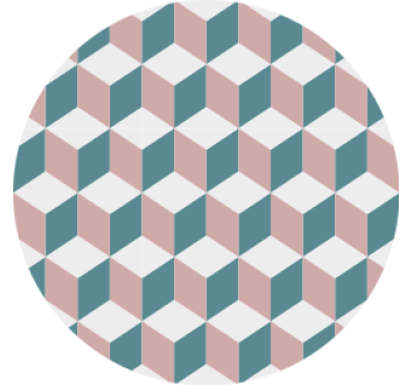 Geometric cube pattern coasters - TenStickers
