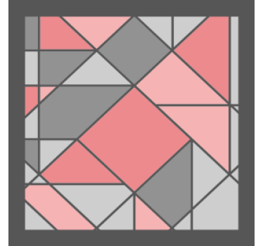 Coasters with geometric pattern design - TenStickers