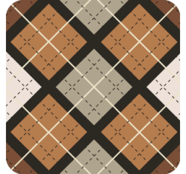 Coasters with geometric pattern squares - TenStickers