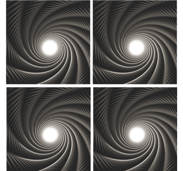 Coasters with dynamic swirling design - TenStickers