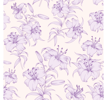 Elegant lily pattern coasters - TenStickers
