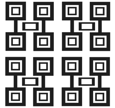 Black square pattern coasters - TenStickers