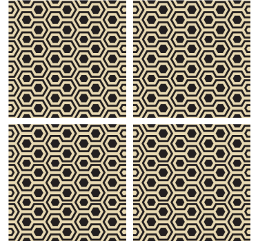 Honeycomb pattern design coasters - TenStickers