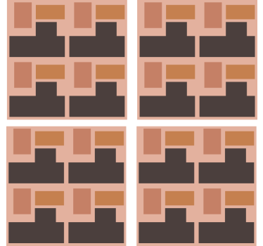 Coasters geometric block arrangement - TenStickers