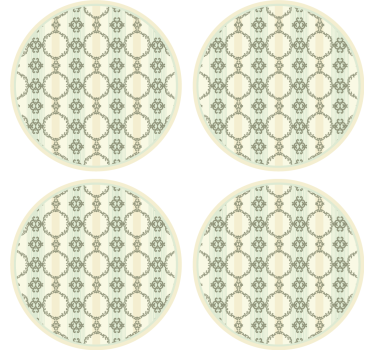 Coasters with elaborate circular designs - TenStickers