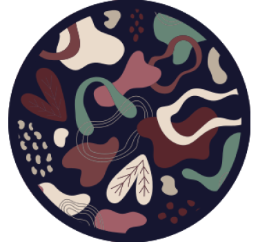Organic shapes pattern coasters - TenStickers