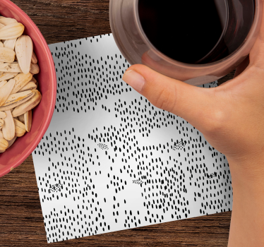 Abstract black pattern coasters - TenStickers