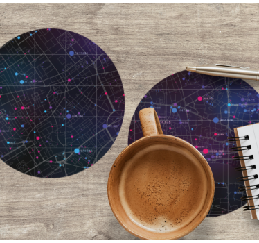 Abstract map pattern coasters - TenStickers