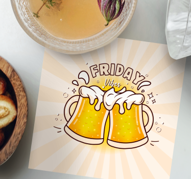Beer mats cheers to friday fun - TenStickers