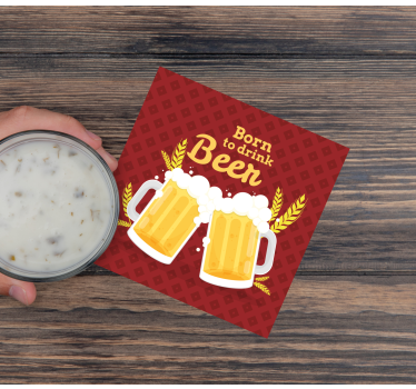 Beer mats cheers with beers - TenStickers