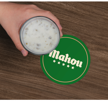 Beer mats classic beverage circular marker - TenStickers