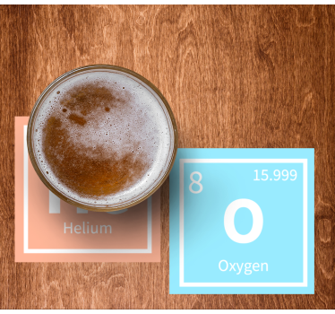 Beer mats elemental style coasters - TenStickers