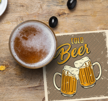 Beer mats for frothy beer mugs - TenStickers