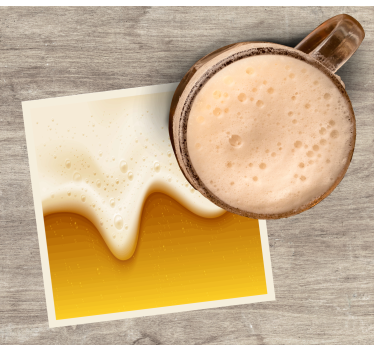 Beer mats for frothy drink protection - TenStickers