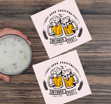 Beer mats oktober fest cheers - TenStickers