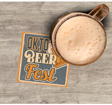 Beer mats oktoberfest beer celebration - TenStickers