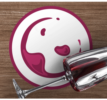 Beer mats playful wine splash - TenStickers