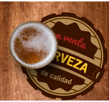 Beer mats quality brew label - TenStickers