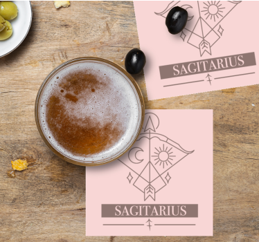 Beer mats sagittarius zodiac symbol - TenStickers