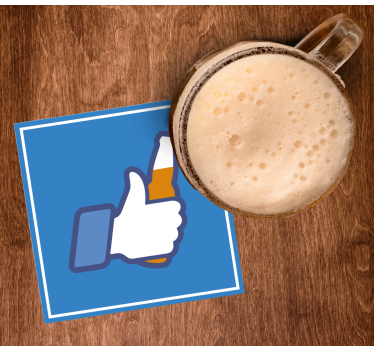 Beer mats thumbs up drink coasters - TenStickers