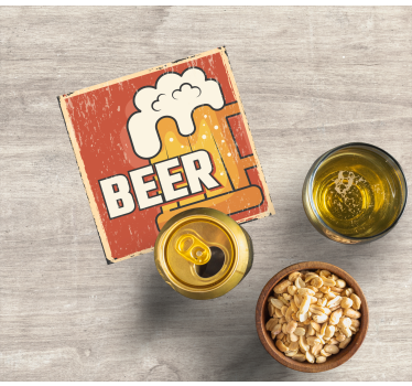Beer mats with beer mug design - TenStickers