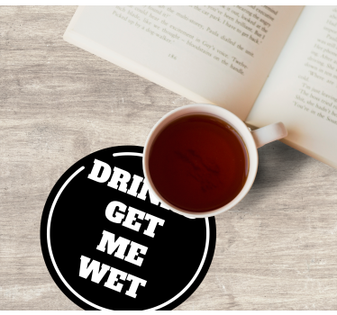 Beer mats with bold circular quote design - TenStickers