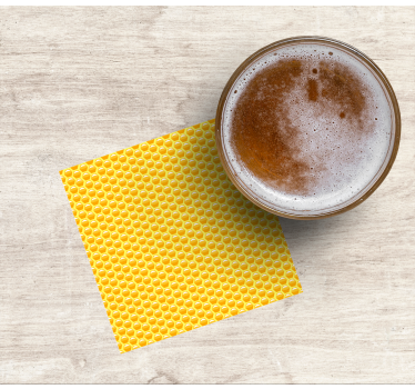 Beer mats with honeycomb pattern surface - TenStickers