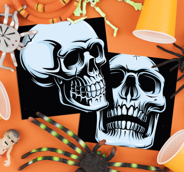 Big skull coaster geek - TenStickers