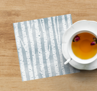 Birch tree pattern coasters - TenStickers
